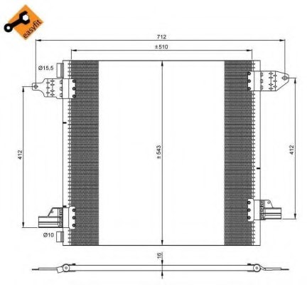 NRF 35702 Condenser, air conditioning